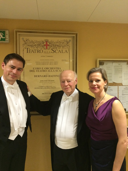 31.1.2016 Debut an der Mailänder Scala unter Bernard Haitink mit Camilla Tilling, Sopran