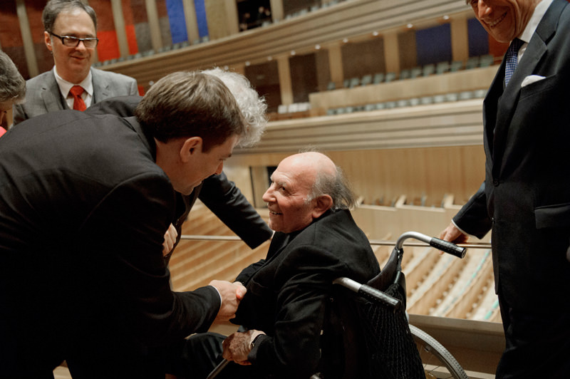 Mit dem Literaturnobelpreisträger Imre Kertész und Sir Simon Rattle in Budapest Herbst 2014