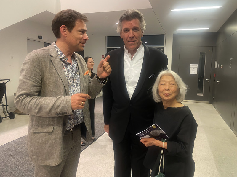 Three generations of singers, Mitsuko Shirai, Thomas Hampson and  Hanno Müller-Brachmann in the HfM Karlsruhe 18.5.2022