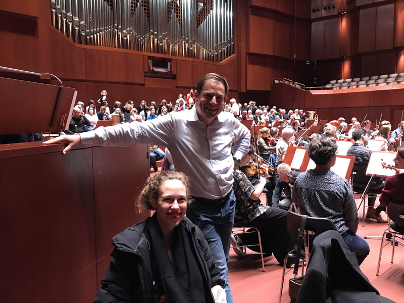 Proud of sharing the stage with my students, here with Mezzosopran Louise Lotte Edler, Alte Oper Frankfurt „Les Beatitudes“ of Cesar Franck, 31.10.2022